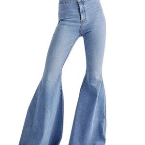 Free People just float on Light Blue Flare Jeans